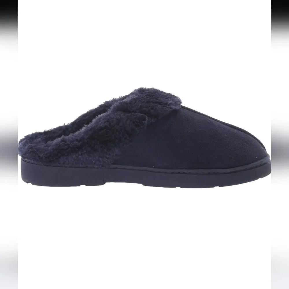 MUK LUKS Boy's Kids Unisex Polysuede Clog Slipper, Royal Blue, 5-6
